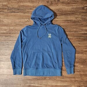 Psycho Bunny Gresham Pullover Hoodie In Sea Blue For Men's Size Small